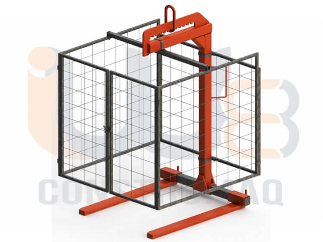 garfo pallet para munck com gaiola