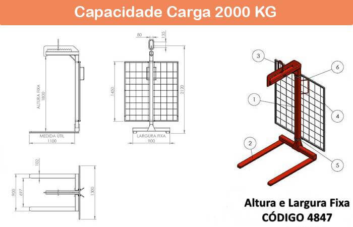 Garfo Paleteiro com Tela 4847