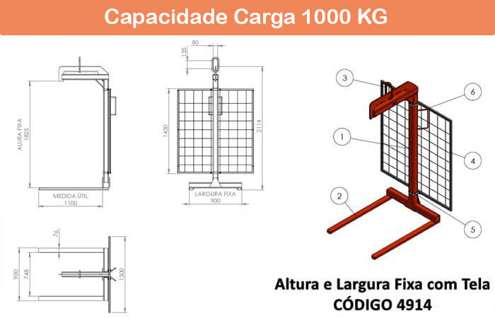 Garfo Paleteiro com Tela 4914