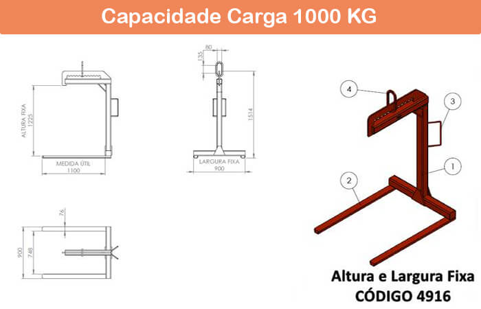 Garfo Paleteiro Fixo 4916