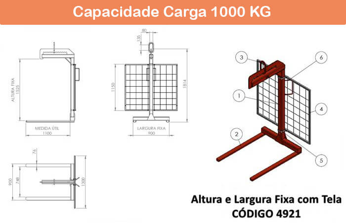 Garfo Paleteiro com Tela 4921