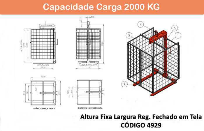 Garfo Paleteiro com Tela 4929