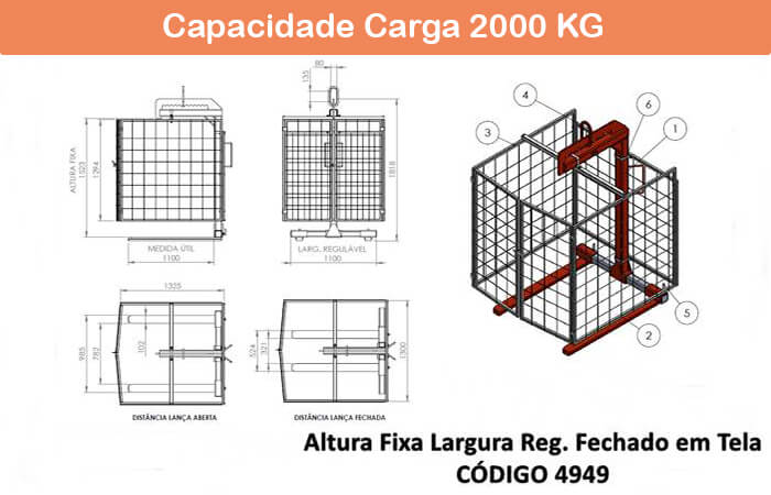 Garfo Paleteiro com Tela 4949