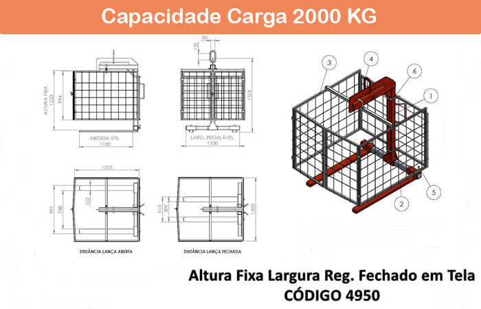 Garfo Paleteiro com Tela 4950