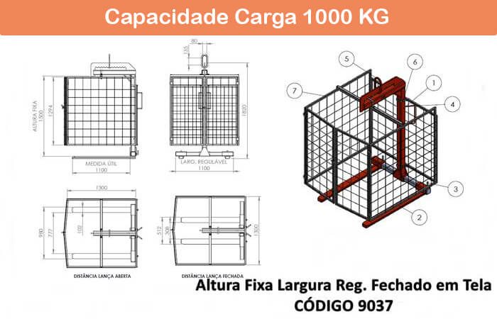 Garfo Paleteiro com Tela 9037