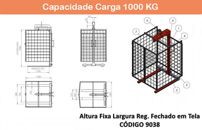 Garfo Paleteiro com Tela 9038