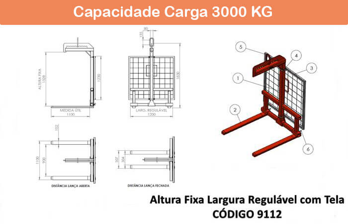 Garfo Paleteiro com Tela 9112