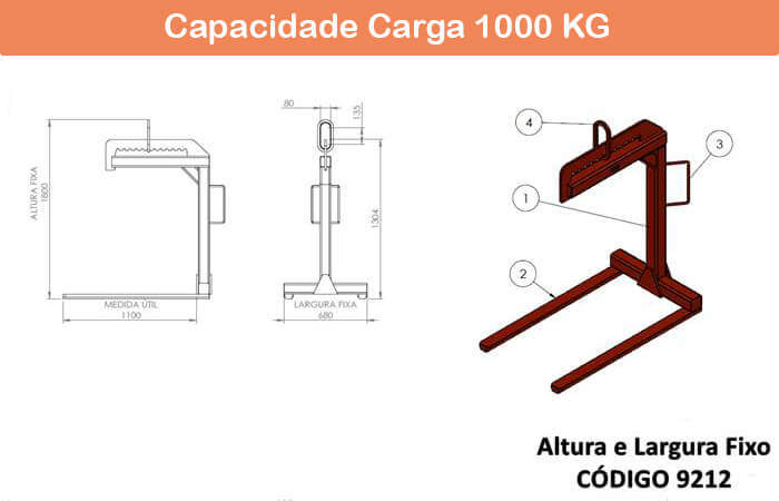 Garfo Paleteiro Fixo 9212