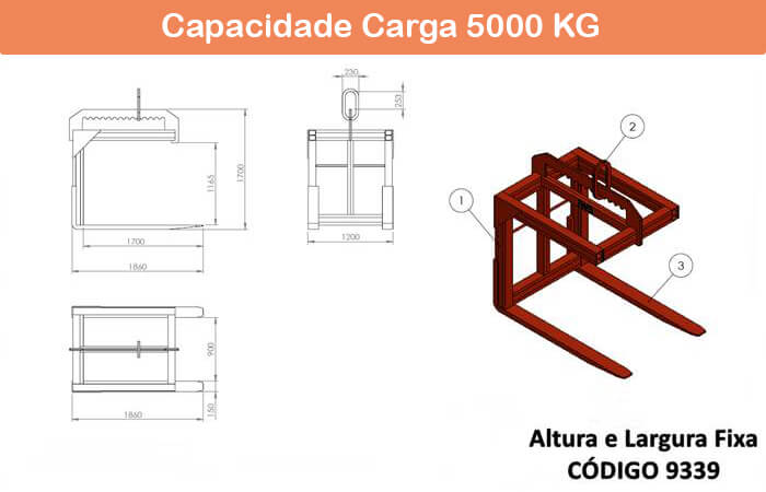 Garfo Paleteiro Fixo 9339