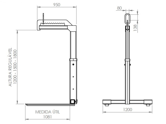 Garfo Paleteiro para Munck 2ton