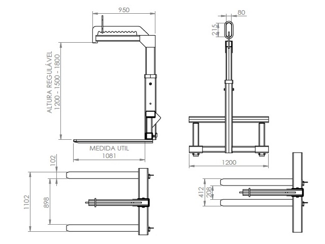 Garfo Palets 3000kg