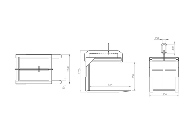 Garfo Pallet 6000 kg Medidas